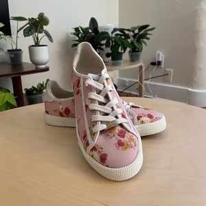 New COACH pink floral coach sneakers